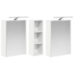 vidaXL Set kabinetov do kúpeľne 3 pcs 106 x 16 x 62,5 cm – Obrázok 5