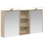 vidaXL Set kabinetov do kúpeľne 3 pcs 116 x 16 x 62,5 cm – Obrázok 2