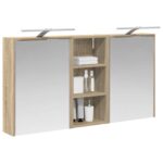 vidaXL Set kabinetov do kúpeľne 3 pcs 116 x 16 x 62,5 cm – Obrázok 3