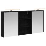 vidaXL Set kabinetov do kúpeľne s poličkou 3 pcs 126 x 16 x 62.5 cm – Obrázok 2