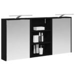 vidaXL Set kabinetov do kúpeľne s poličkou 3 pcs 126 x 16 x 62.5 cm – Obrázok 3