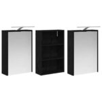 vidaXL Set kabinetov do kúpeľne s poličkou 3 pcs 126 x 16 x 62.5 cm – Obrázok 5