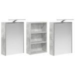 vidaXL Set kabinetov do kúpeľne s poličkou 3 pcs 126 x 16 x 62.5 cm – Obrázok 5