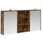 vidaXL Set kabinetov do kúpeľne s poličkou 3 pcs 126 x 16 x 62.5 cm – Obrázok 2