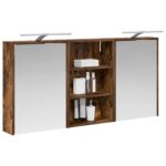 vidaXL Set kabinetov do kúpeľne s poličkou 3 pcs 126 x 16 x 62.5 cm – Obrázok 3