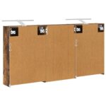 vidaXL Set kabinetov do kúpeľne s poličkou 3 pcs 126 x 16 x 62.5 cm – Obrázok 9