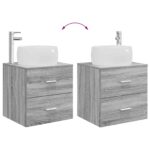 vidaXL Sada kúpeľňového nábytku 5 pcs Sivý Sonoma – Obrázok 11