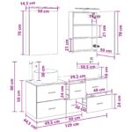 vidaXL Sada kúpeľňového nábytku 5 pcs Dub artisan – Obrázok 12
