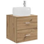 vidaXL Sada kúpeľňového nábytku 5 pcs Dub artisan – Obrázok 3
