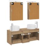 vidaXL Sada kúpeľňového nábytku 5 pcs Dub artisan – Obrázok 6