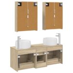 vidaXL Sada kúpeľňového nábytku 5 pcs Dub sonoma – Obrázok 6