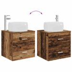 vidaXL Sada kúpeľňového nábytku 5 pcs Staré drevo – Obrázok 11