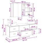 vidaXL Sada kúpeľňového nábytku 4 pcs Dub sonoma – Obrázok 12