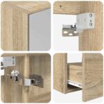 vidaXL Sada kúpeľňového nábytku 4 pcs Dub sonoma – Obrázok 7