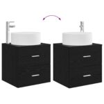 vidaXL Sada kúpeľňového nábytku 5 pcs Čierny dub – Obrázok 11