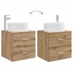 vidaXL Sada kúpeľňového nábytku 5 pcs Dub artisan – Obrázok 11