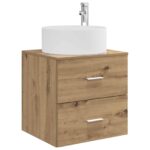 vidaXL Sada kúpeľňového nábytku 5 pcs Dub artisan – Obrázok 3