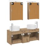 vidaXL Sada kúpeľňového nábytku 5 pcs Dub artisan – Obrázok 6