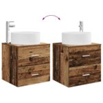 vidaXL Sada kúpeľňového nábytku 5 pcs Staré drevo – Obrázok 11