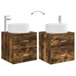 vidaXL Sada kúpeľňového nábytku 5 pcs Dymový dub – Obrázok 11