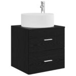 vidaXL Sada kúpeľňového nábytku 4 pcs Čierny dub – Obrázok 3