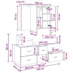 vidaXL Sada kúpeľňového nábytku 4 pcs Dub artisan – Obrázok 12