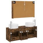 vidaXL Sada kúpeľňového nábytku 4 pcs Dymový dub – Obrázok 6