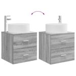 vidaXL Sada kúpeľňového nábytku 4 pcs Sivý Sonoma – Obrázok 11