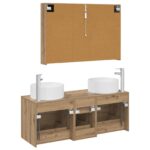 vidaXL Sada kúpeľňového nábytku 4 pcs Dub artisan – Obrázok 6