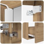 vidaXL Sada kúpeľňového nábytku 4 pcs Dub artisan – Obrázok 7