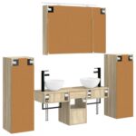 vidaXL Sada kúpeľňového nábytku 6 pcs Dub sonoma – Obrázok 7