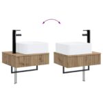 vidaXL Sada kúpeľňového nábytku 6 pcs Dub artisan – Obrázok 11