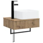 vidaXL Sada kúpeľňového nábytku 6 pcs Dub artisan – Obrázok 3