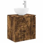 vidaXL Sada kúpeľňového nábytku 6 pcs Dymový dub – Obrázok 3