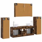 vidaXL Sada kúpeľňového nábytku 6 pcs Dymový dub – Obrázok 7