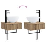 vidaXL Sada kúpeľňového nábytku 6 pcs Dub artisan – Obrázok 11