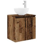 vidaXL Sada kúpeľňového nábytku 6 pcs Staré drevo – Obrázok 3