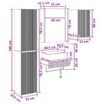 vidaXL Sada kúpeľňového nábytku 5 pcs Staré drevo – Obrázok 13