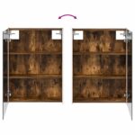 vidaXL Sada kúpeľňového nábytku 4 pcs Dymový dub – Obrázok 9
