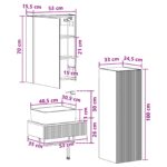vidaXL Sada kúpeľňového nábytku 4 pcs Staré drevo – Obrázok 10