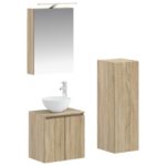 vidaXL Sada kúpeľňového nábytku 4 pcs Dub sonoma