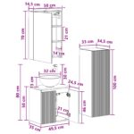 vidaXL Sada kúpeľňového nábytku 4 pcs Dub sonoma – Obrázok 10