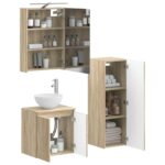 vidaXL Sada kúpeľňového nábytku 4 pcs Dub sonoma – Obrázok 2