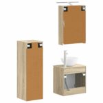 vidaXL Sada kúpeľňového nábytku 4 pcs Dub sonoma – Obrázok 3