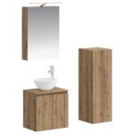vidaXL Sada kúpeľňového nábytku 4 pcs Dub artisan
