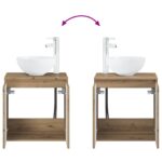 vidaXL Sada kúpeľňového nábytku 4 pcs Dub artisan – Obrázok 7