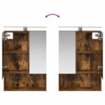 vidaXL Sada kúpeľňového nábytku 4 pcs Dymový dub – Obrázok 9