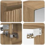 vidaXL Sada kúpeľňového nábytku 4 pcs Dub artisan – Obrázok 4