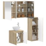 vidaXL Sada kúpeľňového nábytku 4 pcs Dub sonoma – Obrázok 2
