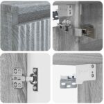 vidaXL Sada kúpeľňového nábytku 4 pcs Sivý Sonoma – Obrázok 4